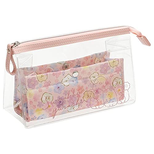 SAN-X Sumikko Gurashi Clear Pen Case Pink- Japan Figure Store - #1 Bring To You The Best Japanese Goods