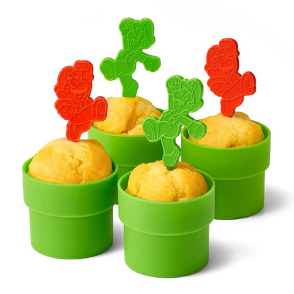 NINTENDO Super Mario Home & Party Muffin Cup Pipe & Pick Mario / Luigi- Japan Figure Store - #1 Bring To You The Best Japanese Goods