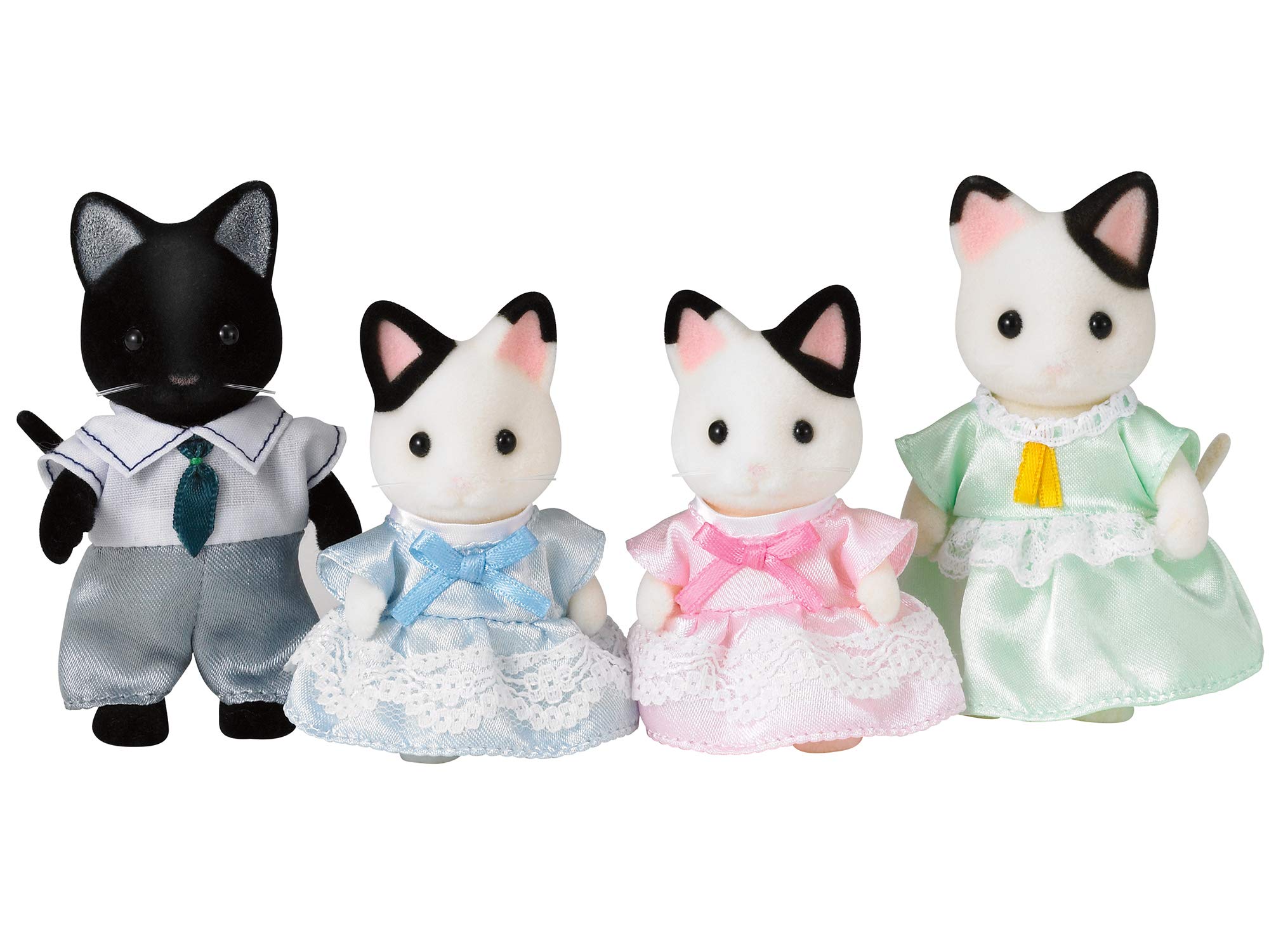 Epoch Sylvanian Families Charcoal Cat Family Toy Dollhouse Fs-05 - Age 3+- Japan Figure Store - #1 Bring To You The Best Japanese Goods