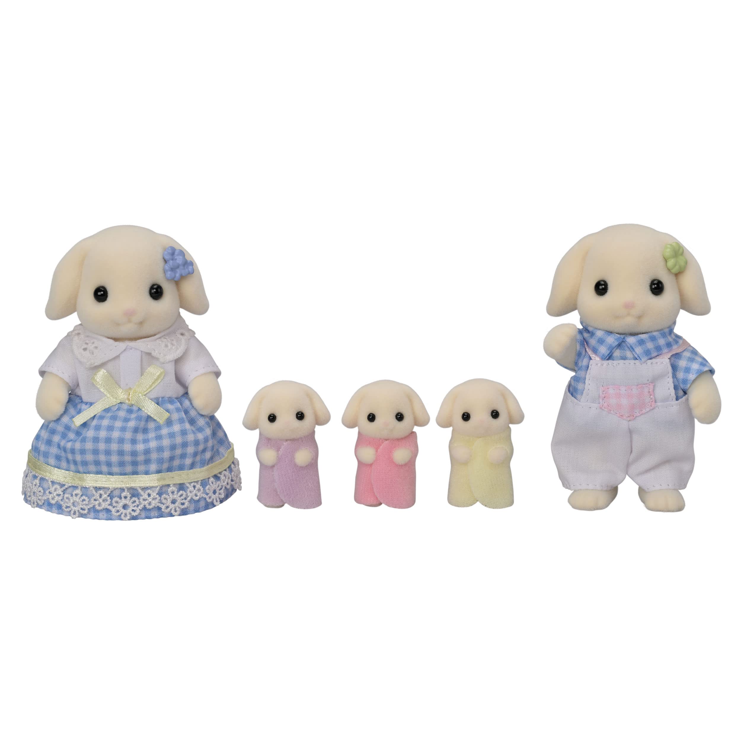 Epoch Sylvanian Families Flora Rabbit Family Dollhouse Toy FS-50 Certified for Ages 3+- Japan Figure Store - #1 Bring To You The Best Japanese Goods
