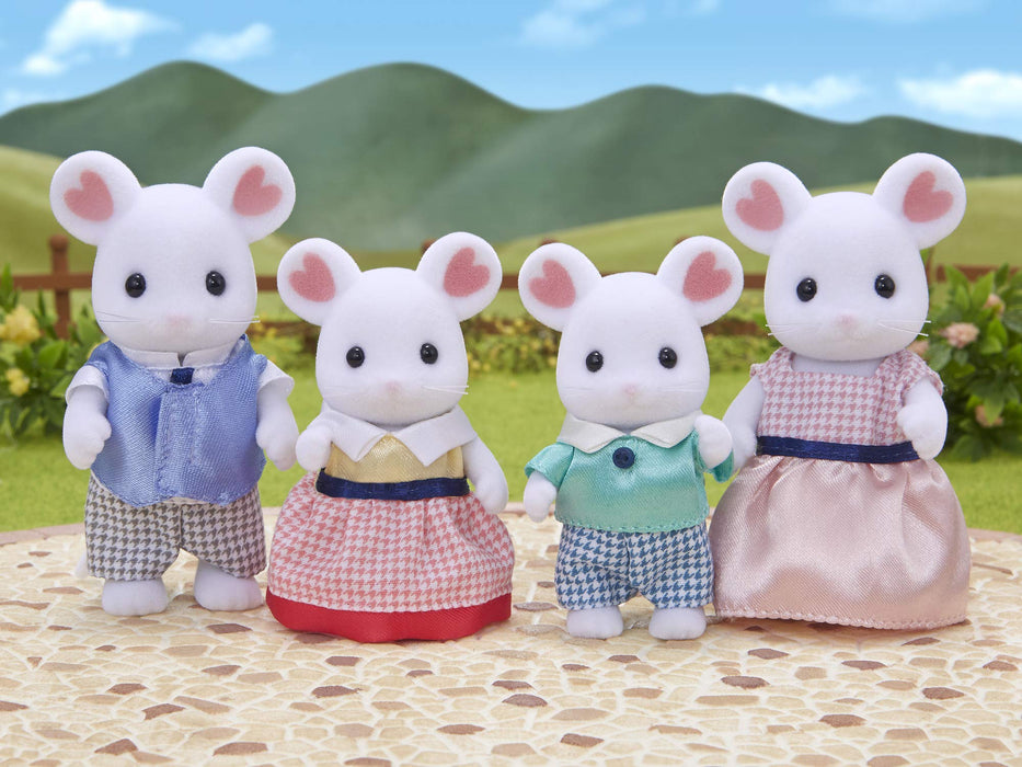 Epoch Sylvanian Families Marshmallow Mouse Dollhouse Family Toy Ages 3+ Fs-33- Japan Figure Store - #1 Bring To You The Best Japanese Goods