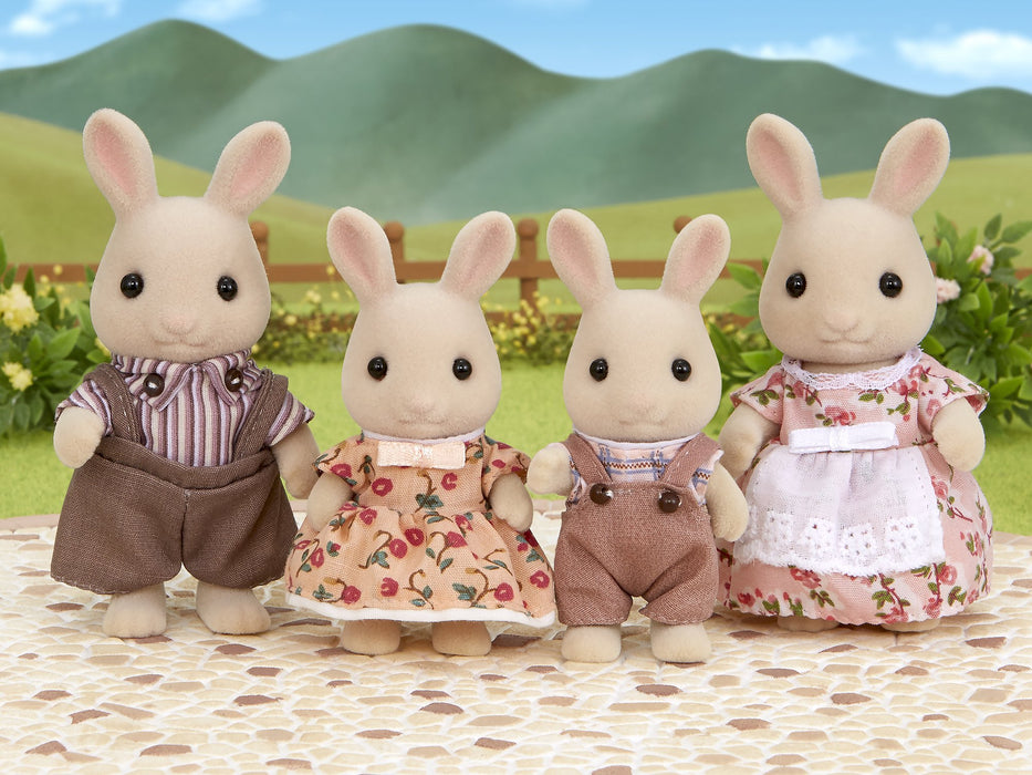 Epoch Sylvanian Families Milk Rabbit Family Dollhouse Toy for Ages 3+ FS-09- Japan Figure Store - #1 Bring To You The Best Japanese Goods