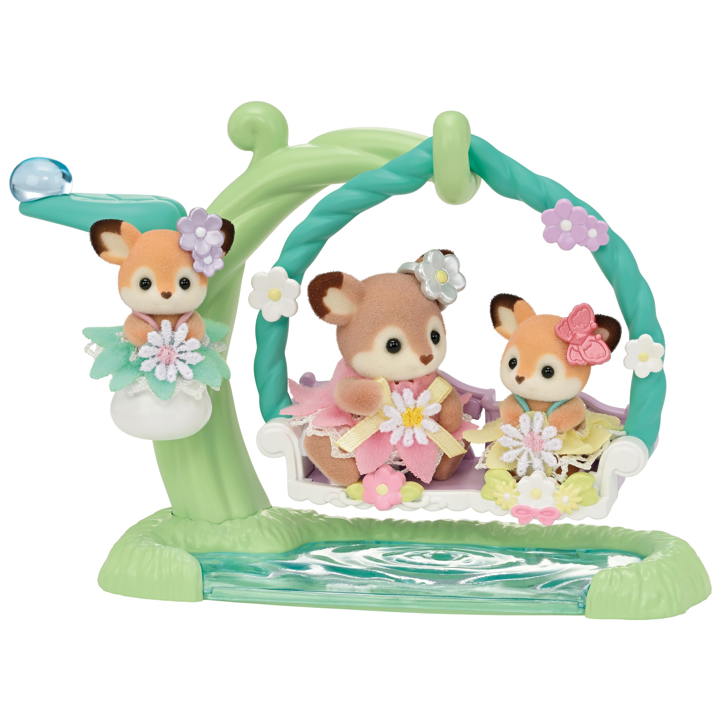 Epoch Sylvanian Families Deer Waterside Swing Set St Mark Certified Dollhouse for Age 3+- Japan Figure Store - #1 Bring To You The Best Japanese Goods