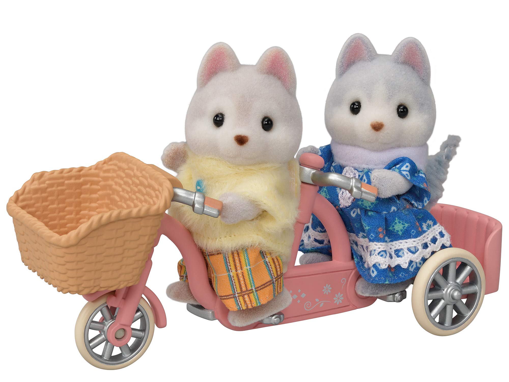 Epoch Sylvanian Families Husky Siblings Cycling Doll and Furniture Set Age 3+- Japan Figure Store - #1 Bring To You The Best Japanese Goods