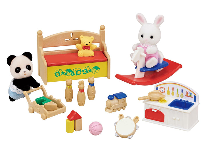 Epoch Sylvanian Families Toy Set - White Rabbit Baby Panda Doll and Furniture Age 3+- Japan Figure Store - #1 Bring To You The Best Japanese Goods