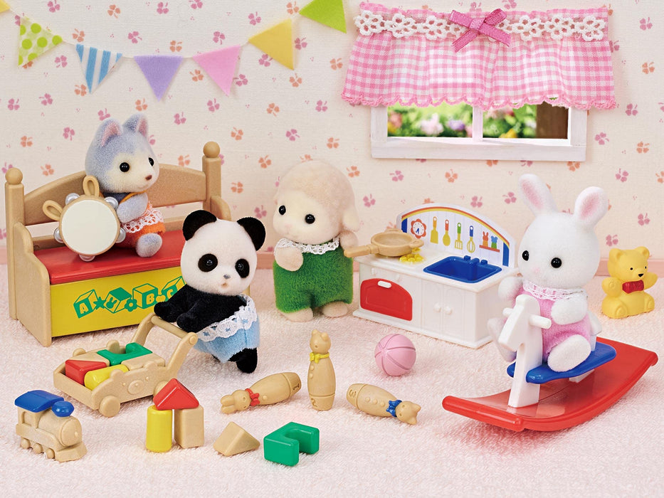 Epoch Sylvanian Families Toy Set - White Rabbit Baby Panda Doll and Furniture Age 3+- Japan Figure Store - #1 Bring To You The Best Japanese Goods