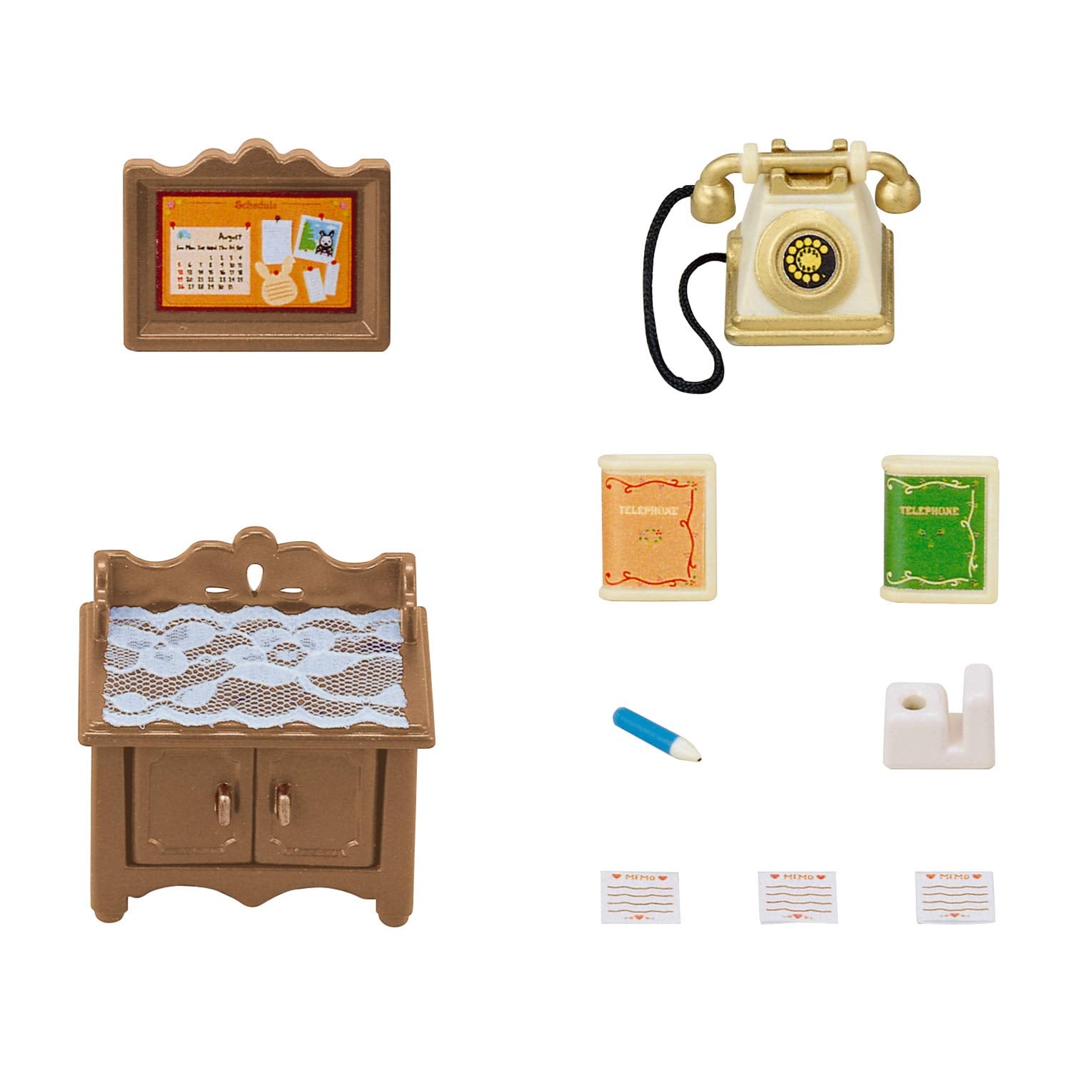 Epoch Sylvanian Families Furniture Telephone Stand Set St Mark Certified Toy Dollhouse for Ages 3+- Japan Figure Store - #1 Bring To You The Best Japanese Goods