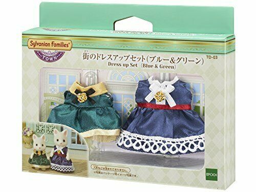 Sylvanian Families Town Series City Of Dress-up Set Blue And Green Td-03- Japan Figure Store - #1 Bring To You The Best Japanese Goods