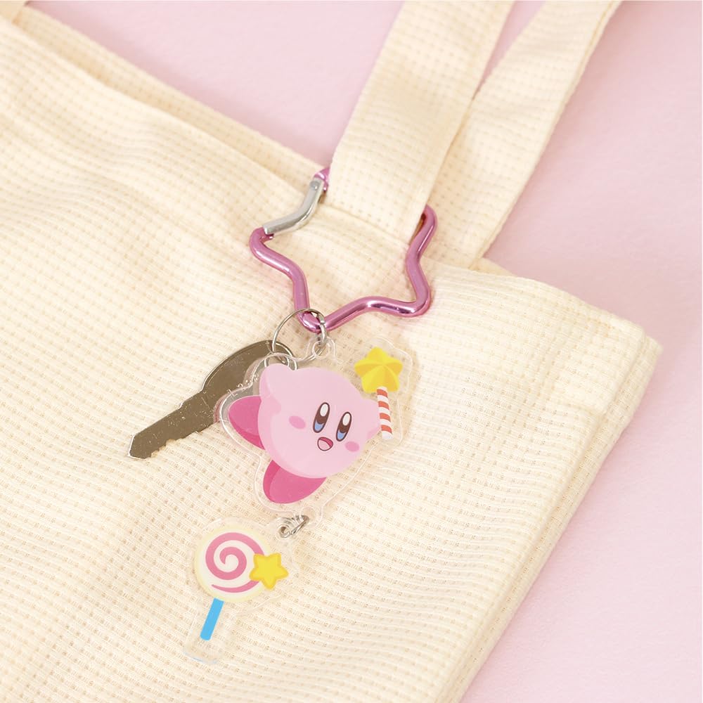 Kirby Star Acrylic Keychain With Carabiner - T's Factory HK-5541711SR W5xH4.7xD0.3cm- Japan Figure Store - #1 Bring To You The Best Japanese Goods