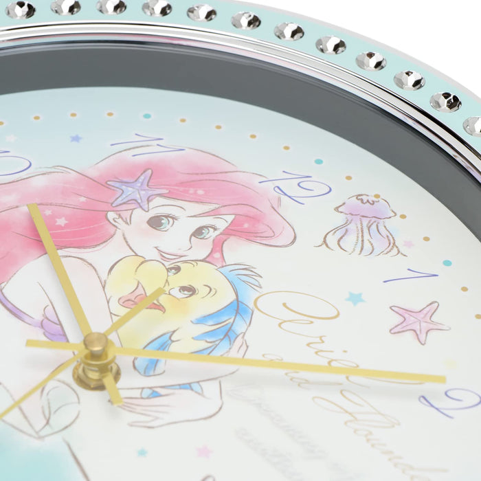 T'S FACTORY Disney The Little Mermaid Ariel Jewelry Wall Clock Blue- Japan Figure Store - #1 Bring To You The Best Japanese Goods