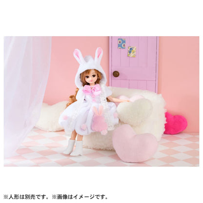 TAKARA TOMY Licca Doll Thick & Fluffy White Bunny Outfit- Japan Figure Store - #1 Bring To You The Best Japanese Goods