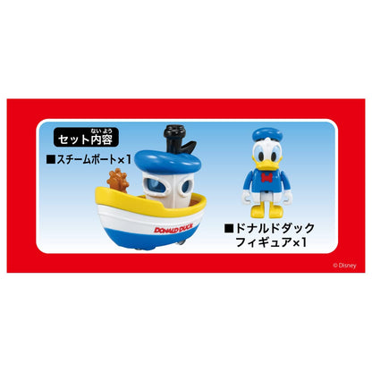 TAKARA TOMY Dream Tomica Ride On Disney Donald Duck & Steamboat- Japan Figure Store - #1 Bring To You The Best Japanese Goods