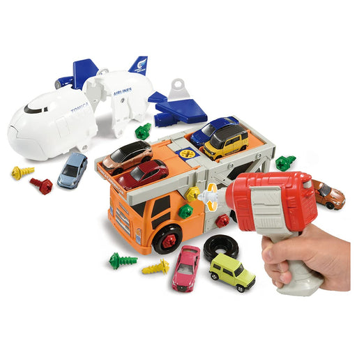 TAKARA TOMY Tomica World Rearrangement Action Car Carrier & Cargo Jet Set- Japan Figure Store - #1 Bring To You The Best Japanese Goods