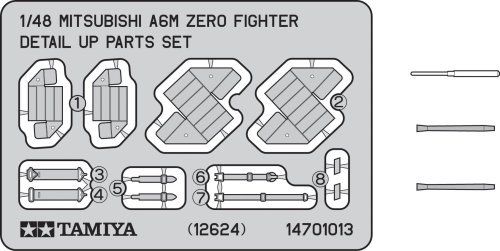 Tamiya 1/48 Mitsubishi A6m Zero Fighter Detail Up Parts Set Kit- Japan Figure Store - #1 Bring To You The Best Japanese Goods