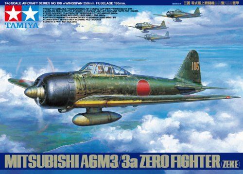 Tamiya 1/48 Mitsubishi A6m3/3a Zero Fighter Zeke Model Kit- Japan Figure Store - #1 Bring To You The Best Japanese Goods