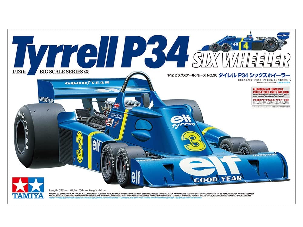 Tamiya 1/12 Big Scale Series No.36 Tyrell P34 Six Wheeler With Etching Parts Plastic Model 12036 Molding Color- Japan Figure Store - #1 Bring To You The Best Japanese Goods