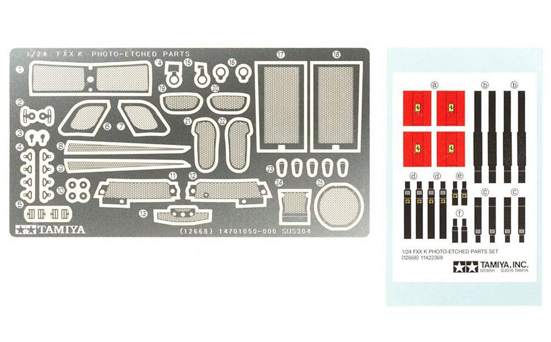 TAMIYA 12668 Fxx K Photo-Etched Parts Set 1/24 Scale- Japan Figure Store - #1 Bring To You The Best Japanese Goods