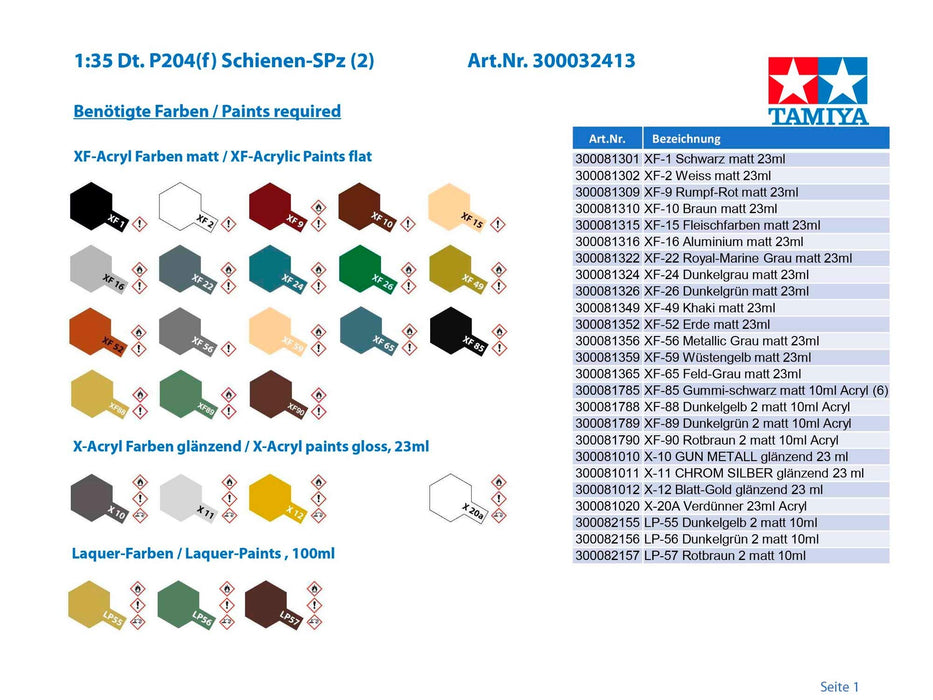 TAMIYA 32413 German Armored Railway Vehicle 204 F 1/35 Scale Kit- Japan Figure Store - #1 Bring To You The Best Japanese Goods