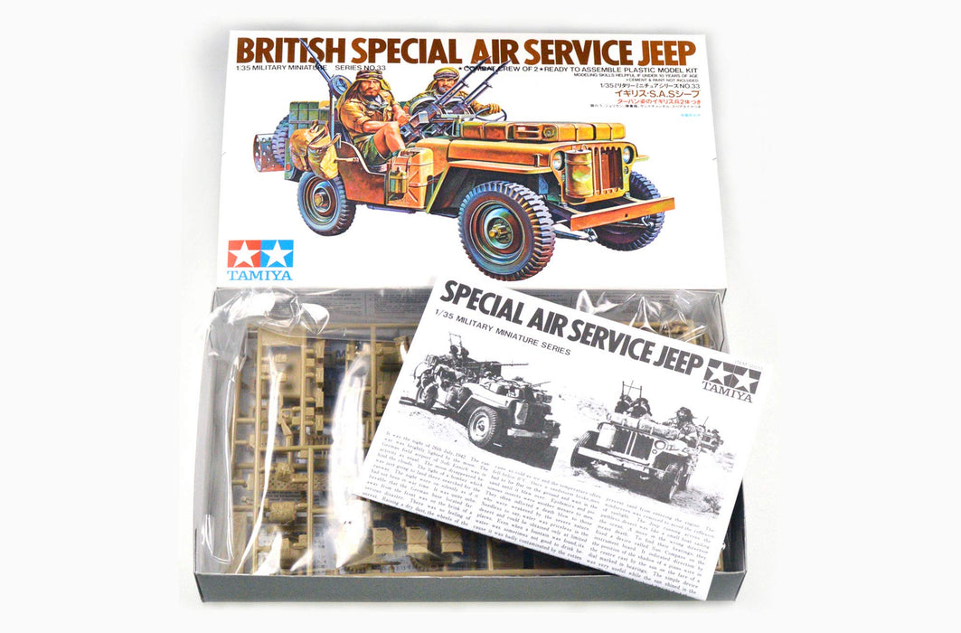 TAMIYA 35033 British Special Air Service Jeep 1/35 Scale Kit- Japan Figure Store - #1 Bring To You The Best Japanese Goods