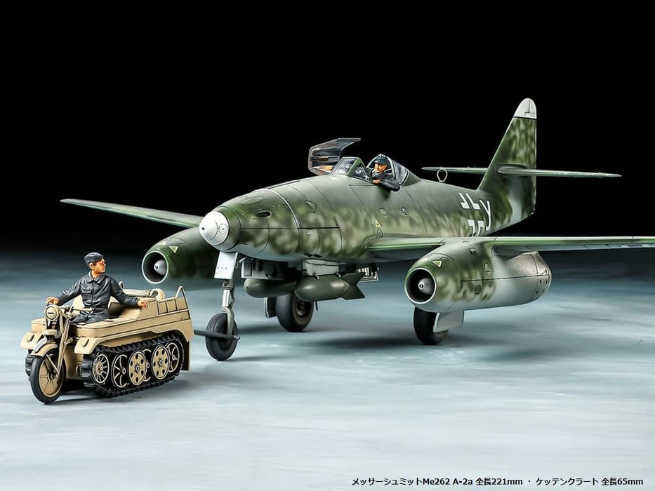 Tamiya 1/48 Messerschmitt Me262 A-2A Kettenkrad Towing Set Plastic Model 25215 - Japan- Japan Figure Store - #1 Bring To You The Best Japanese Goods