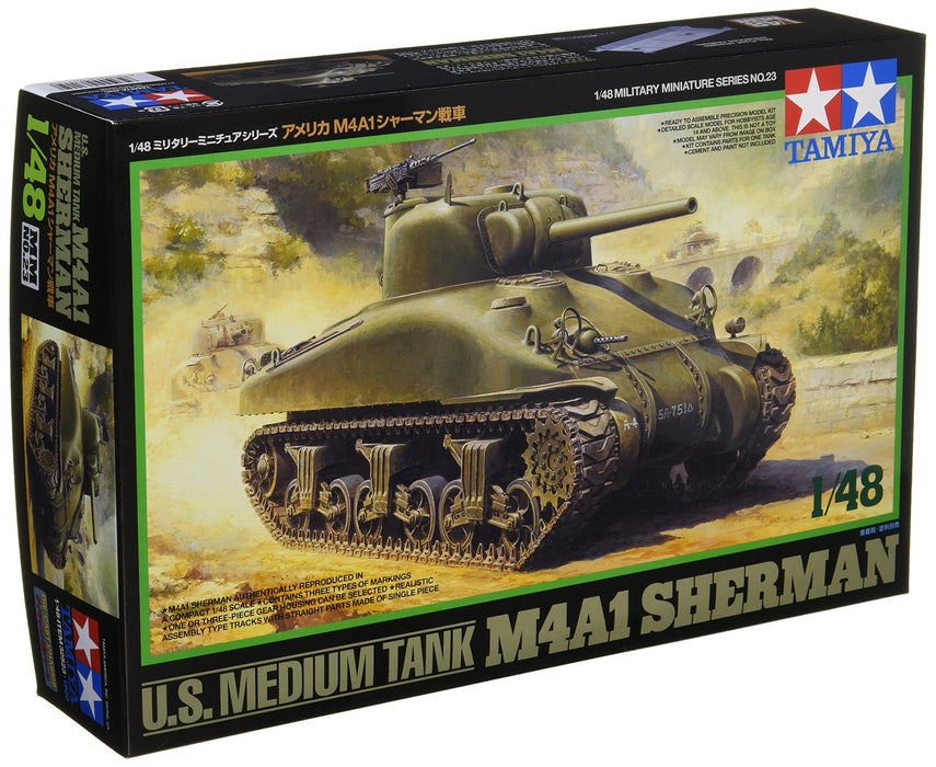 TAMIYA 32523 Us Medium Tank M4A1 Sherman 1/48 Scale Kit- Japan Figure Store - #1 Bring To You The Best Japanese Goods