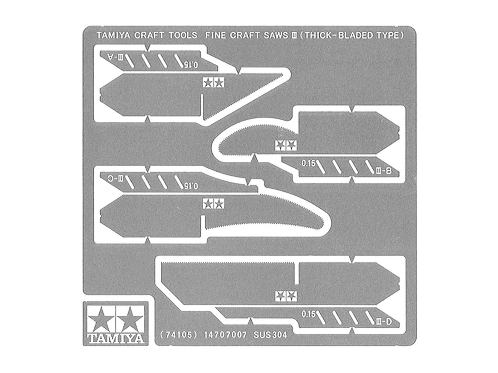 TAMIYA 74105 Craft Tools Fine Craft Saws Iii Thick-Bladed Type 0.15Mm- Japan Figure Store - #1 Bring To You The Best Japanese Goods