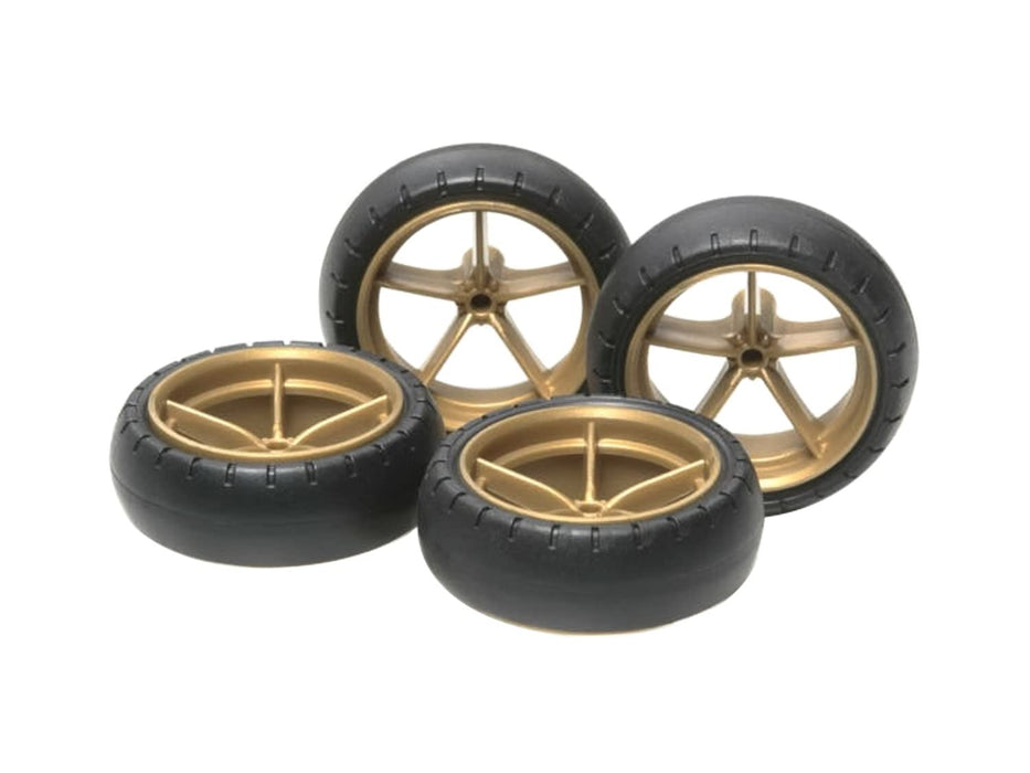 TAMIYA 15368 Mini 4Wd Large Dia. Narrow Lw Wheels With Arched Tire- Japan Figure Store - #1 Bring To You The Best Japanese Goods