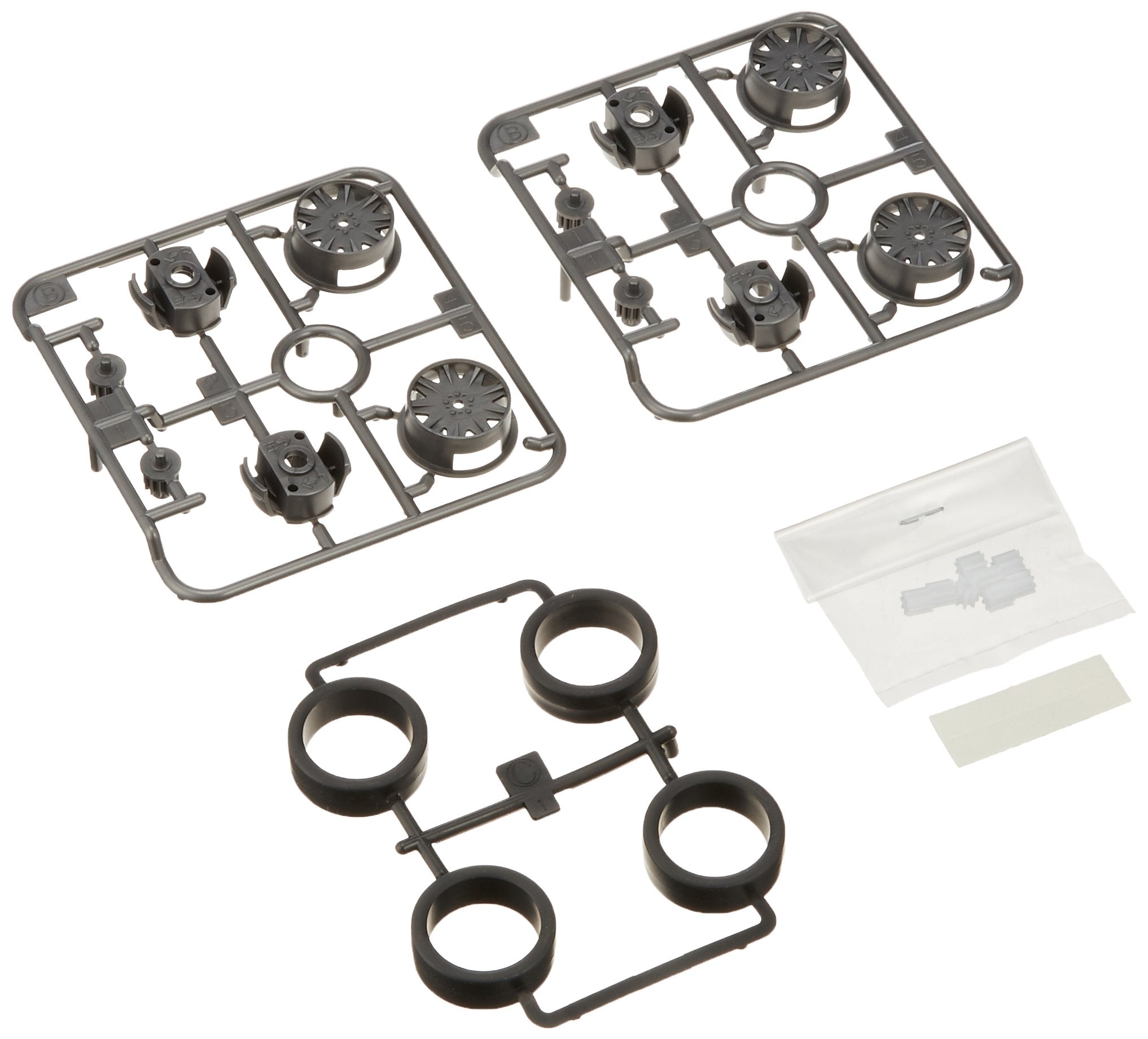 TAMIYA 15443 Mini 4Wd Low-Profile Tire & 1-Way Wheel Set- Japan Figure Store - #1 Bring To You The Best Japanese Goods