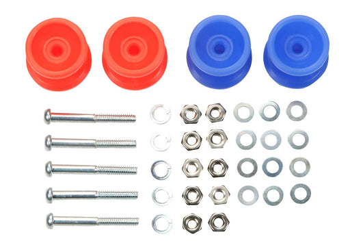 TAMIYA 15457 Mini 4Wd Low Friction Plastic Double Rollers Red/Blue 13-12Mm- Japan Figure Store - #1 Bring To You The Best Japanese Goods