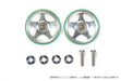 TAMIYA Mini 4Wd 95493 19Mm Aluminum Rollers 5 Spokes W/Plastic Rings Green- Japan Figure Store - #1 Bring To You The Best Japanese Goods