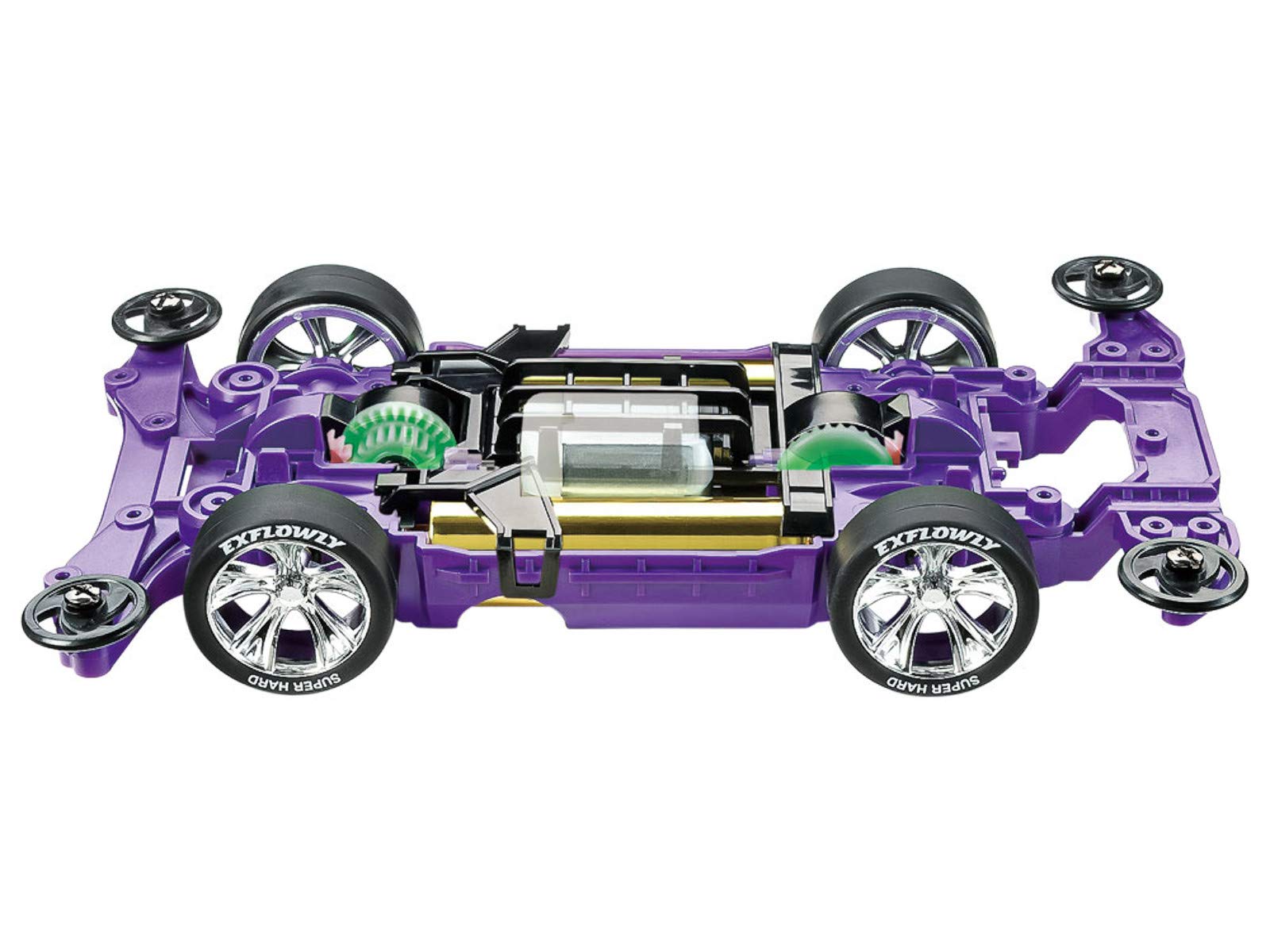 TAMIYA Mini 4Wd 1/32 Exflowly Polycarbonate Body Special Purple Ms Chassis- Japan Figure Store - #1 Bring To You The Best Japanese Goods