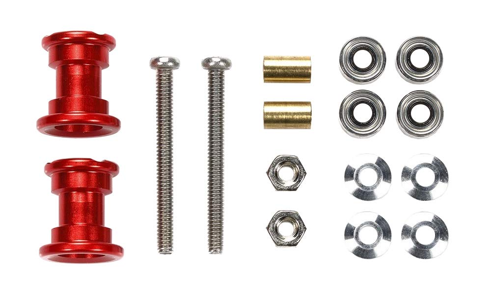 TAMIYA 95562 Mini 4Wd Lightweight Double Aluminum Rollers 9-8Mm Red- Japan Figure Store - #1 Bring To You The Best Japanese Goods