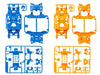 TAMIYA 95386 Mini 4Wd Ms Chassis Set Light Blue/Orange- Japan Figure Store - #1 Bring To You The Best Japanese Goods