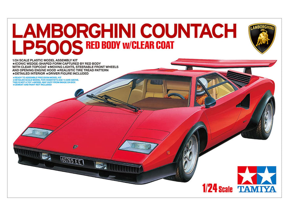 Tamiya Scale Special Project 1/24 Lamborghini Countach Lp500S Clear Coat Red Body White Box 25192- Japan Figure Store - #1 Bring To You The Best Japanese Goods