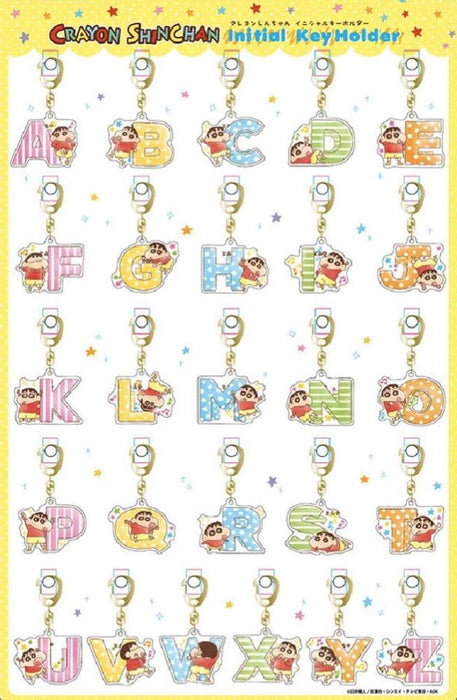 T'S FACTORY Crayon Shin-Chan Initial Acrylic Keychain P- Japan Figure Store - #1 Bring To You The Best Japanese Goods