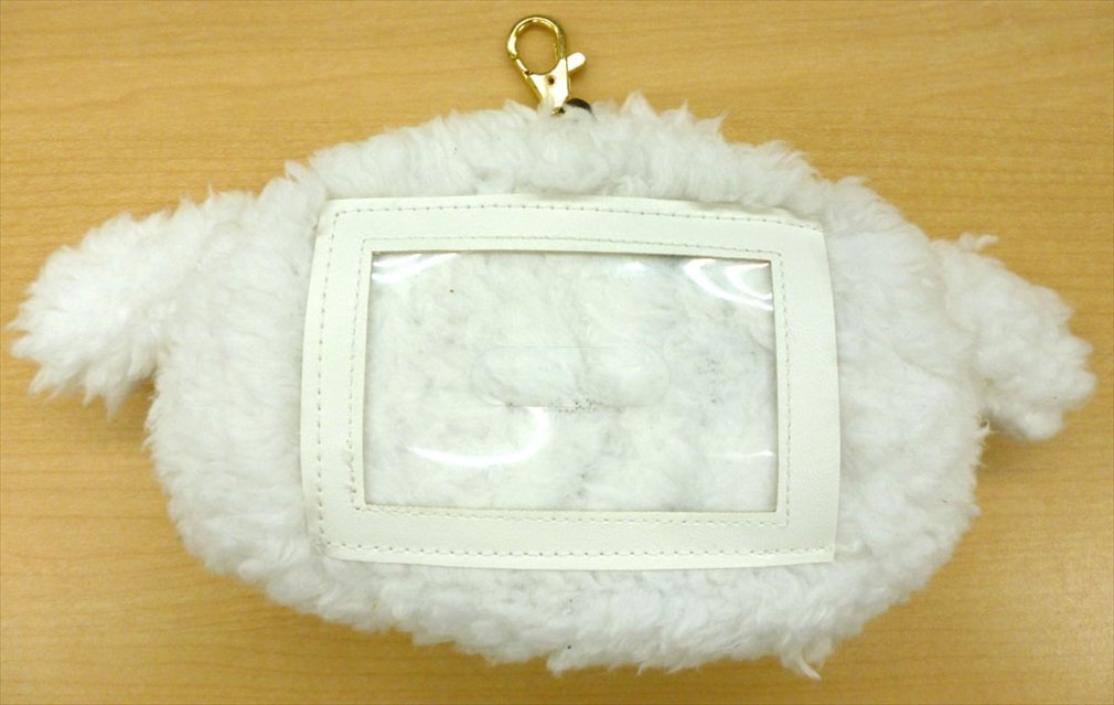 T'S FACTORY Crayon Shin-Chan Plush Pass Case Shiro- Japan Figure Store - #1 Bring To You The Best Japanese Goods