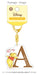 TS Factory Initial Acrylic Key Chain Winnie The Pooh A Disney 0.3 X 5.5 X 5.1 Cm Dn-5541131A- Japan Figure Store - #1 Bring To You The Best Japanese Goods
