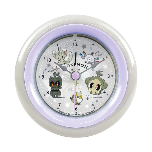 TS Factory Pokemon Round Alarm Clock Colors Gray Φ9 X D4.1Cm Pm-5520381Gy- Japan Figure Store - #1 Bring To You The Best Japanese Goods