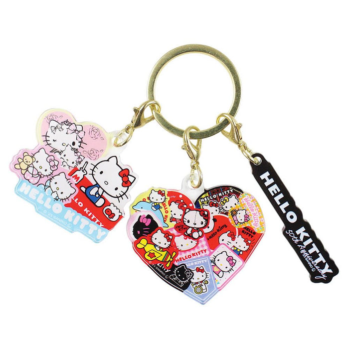 Tees Factory Kitty Keychain Heart H49XW44XD3mm SR-5541938Kh- Japan Figure Store - #1 Bring To You The Best Japanese Goods