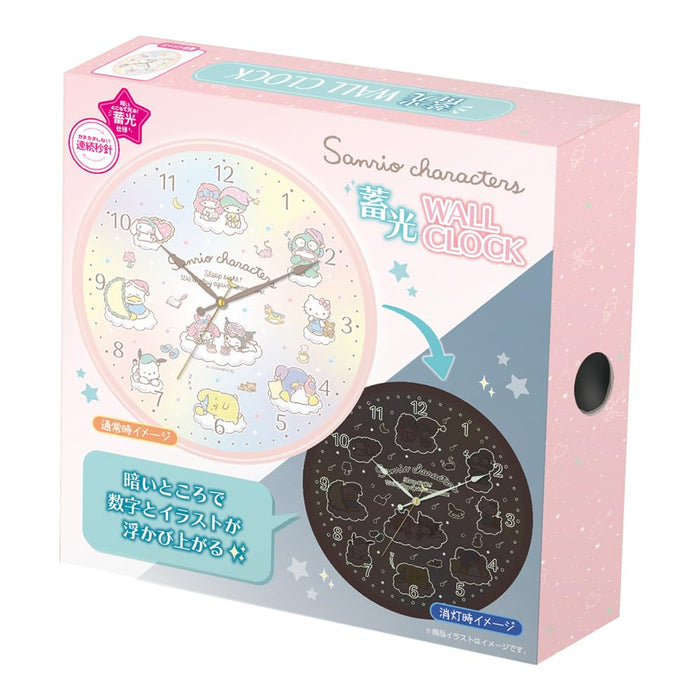 T's Factory Sanrio Luminous Wall Clock Dream SR-5520455DR- Japan Figure Store - #1 Bring To You The Best Japanese Goods