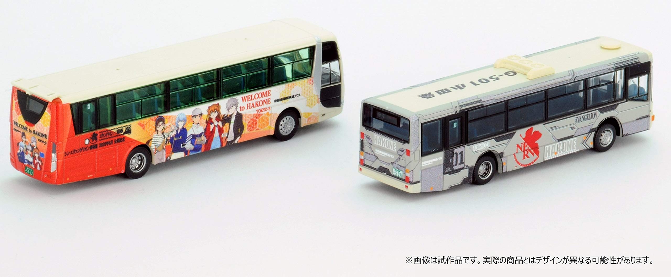 Tomytec Bus Collection - Odakyu Hakone Highway Bus Evangelion Wrapping Set of 2 Limited Edition- Japan Figure Store - #1 Bring To You The Best Japanese Goods