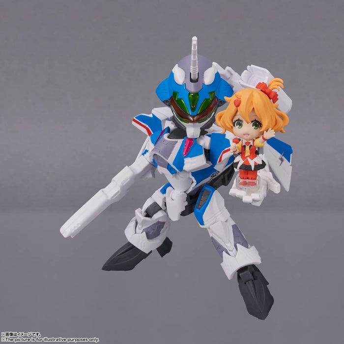 Tiny Session Macross Delta Vf-31J Siegfried (Hayate Immelmann Machine) With Freya Wion About 100Mm Pvc Abs Painted Movable Figure- Japan Figure Store - #1 Bring To You The Best Japanese Goods