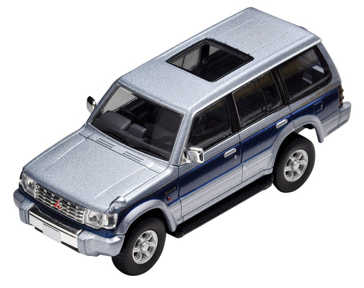 Tomytec Neo 1/64 Mitsubishi Pajero Mid Roof Wide Super Exceed Silver/Blue- Japan Figure Store - #1 Bring To You The Best Japanese Goods
