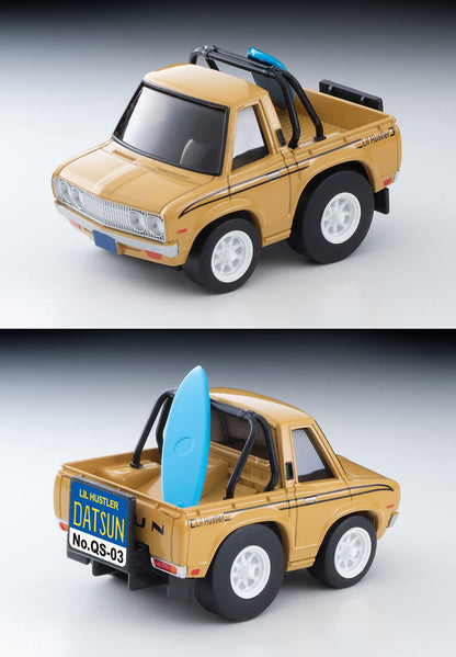 Tomytec Beige Datsun Truck with Surfboard - Compact Choro Q QS-03B Model- Japan Figure Store - #1 Bring To You The Best Japanese Goods