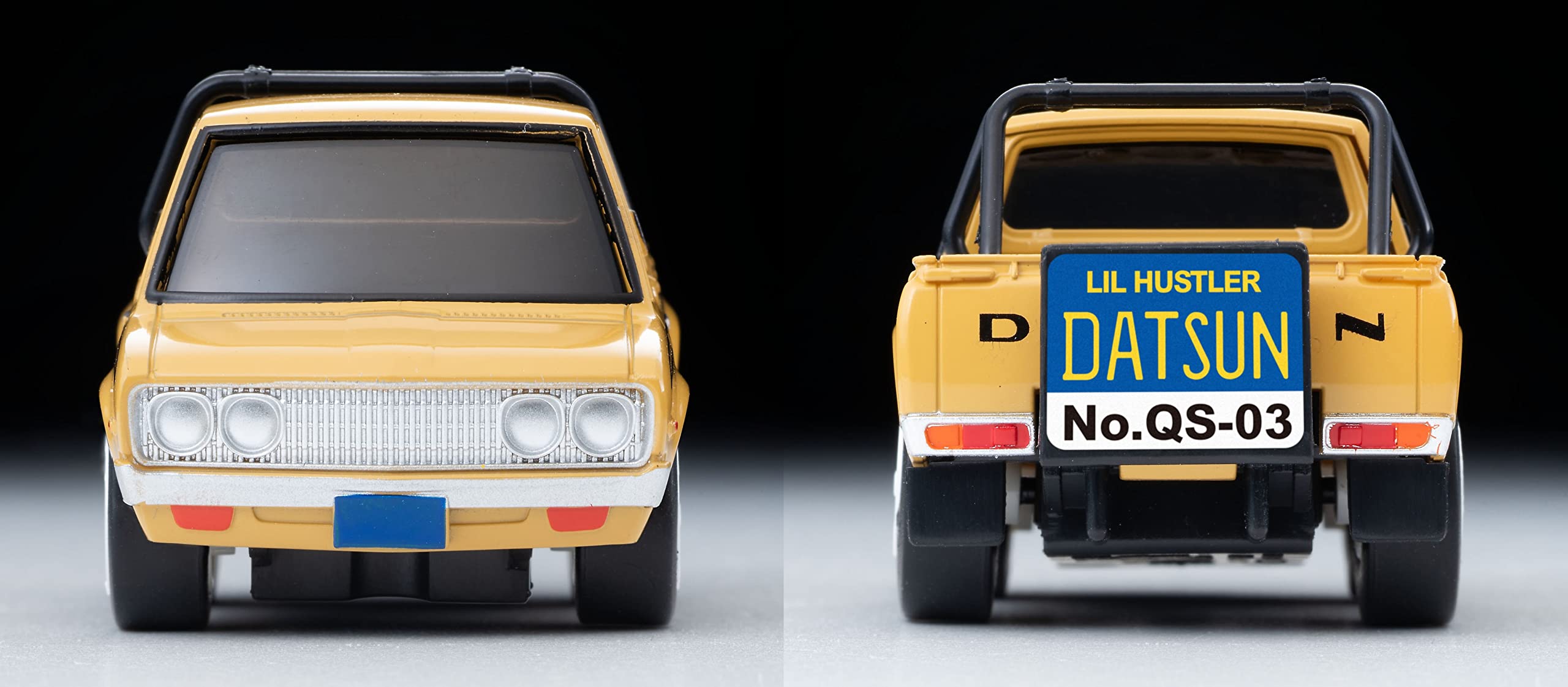 Tomytec Beige Datsun Truck with Surfboard - Compact Choro Q QS-03B Model- Japan Figure Store - #1 Bring To You The Best Japanese Goods