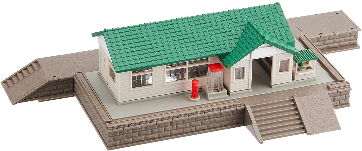 Tomytec Green Wooden Station Building Set N Gauge 4202 Railway Model- Japan Figure Store - #1 Bring To You The Best Japanese Goods
