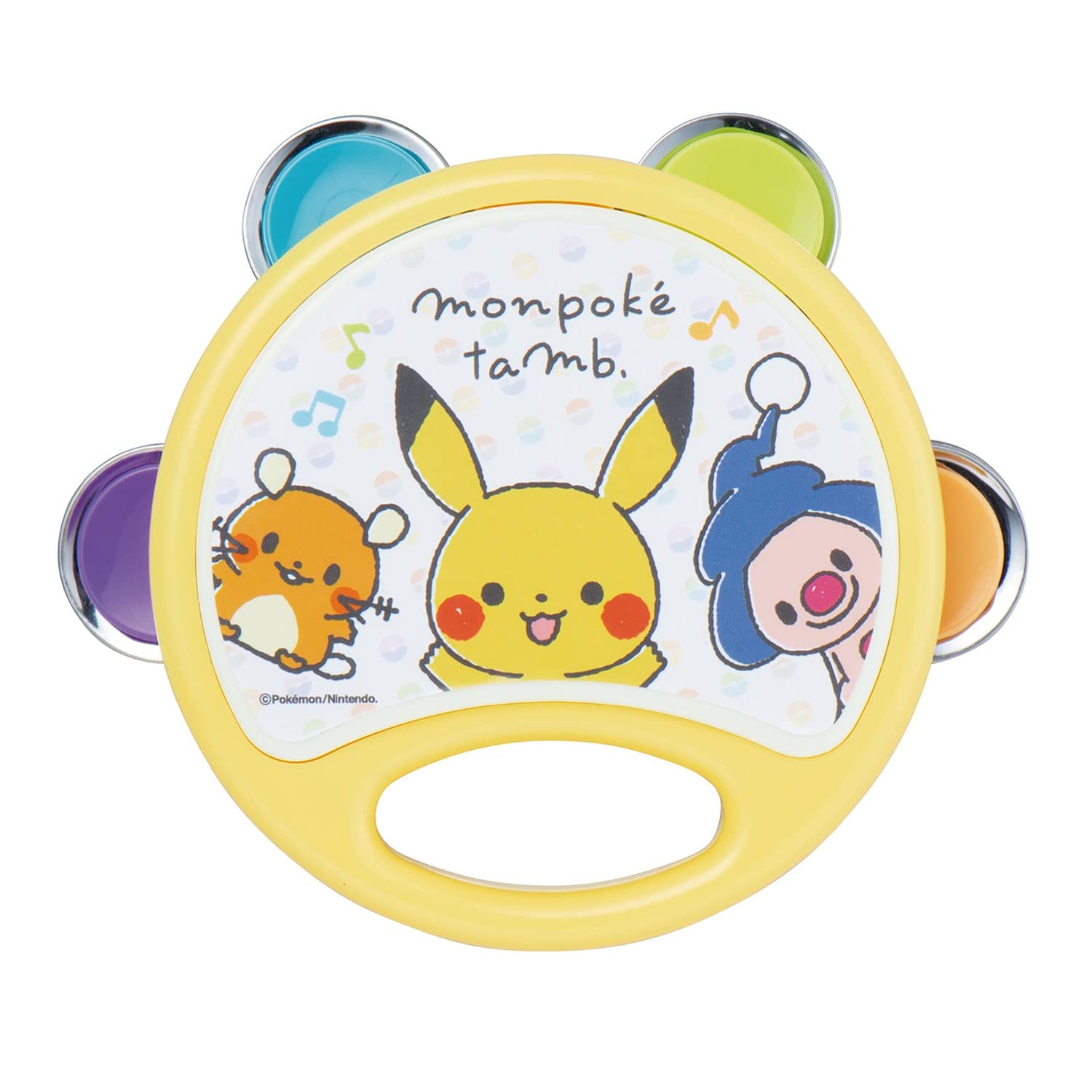 Toyroyal Monpoke Tambourine Pikachu Baby Toddler Toy Musical Instr.- Japan Figure Store - #1 Bring To You The Best Japanese Goods