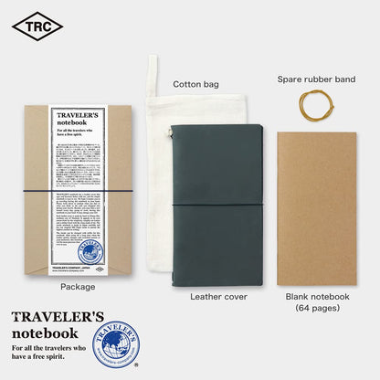 MIDORI Traveler’S Notebook Starter Kit Blue Regular Size - Japan Figure Store - #1 Bring To You The Best Japanese Goods