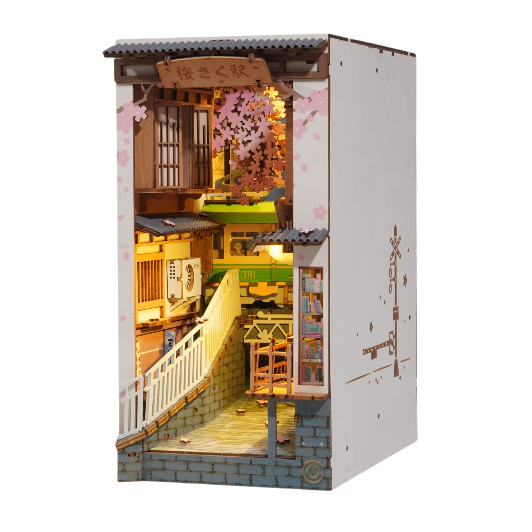 Robotime 3D Wood Puzzle Book Nook Series Sakurasaku Station Tsukurunsu®- Japan Figure Store - #1 Bring To You The Best Japanese Goods