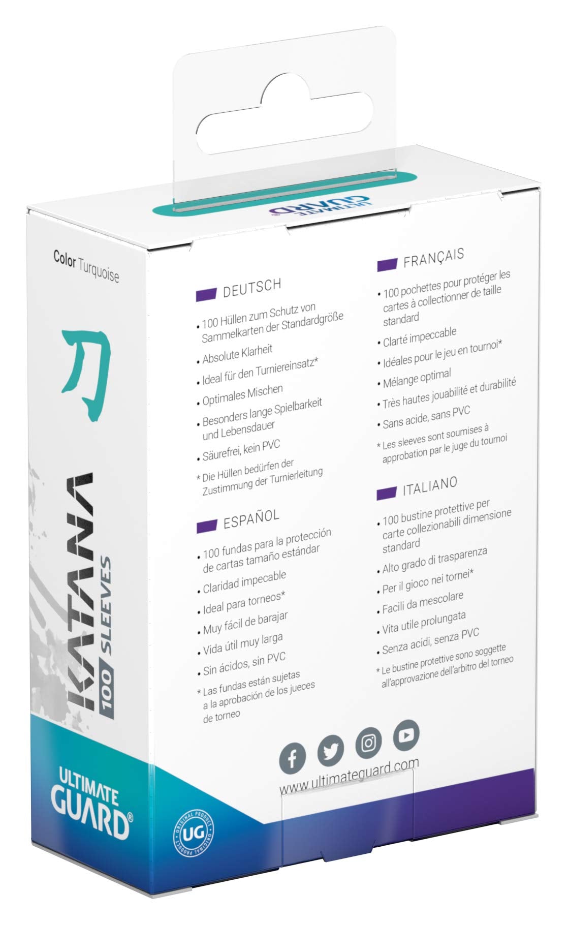 Ultimate Guard Katana Sleeves Standard Size Turquoise X 100 Set- Japan Figure Store - #1 Bring To You The Best Japanese Goods